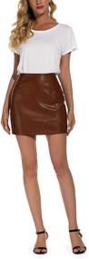 img 1 attached to GUANYY Womens Leather Vintage Classic Women's Clothing in Skirts