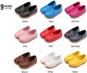 img 3 attached to 👟 Детские искусственные лодочные кроссовки LONSOEN - туфли для мальчиков - мокасины для малышей.