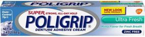 img 4 attached to 🦷 Ultra Fresh Super PoliGrip Denture Adhesive Cream: Secure Hold, 2.4 oz"