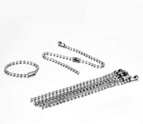 img 2 attached to 🔗 Housweety 100pcs Silver Tone Connector Clasp Ball Chains Keychain Tag 10cm(3 7/8): Efficient Bulk pack of 100 Silver Connector Clasp Ball Chains for Keychains and Tags