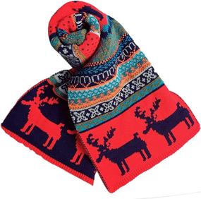 img 4 attached to Felice Winter Reindeer Snowflake Christmas Женские аксессуары в виде шарфов и палантин