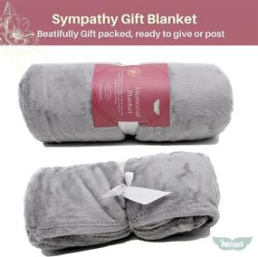 img 3 attached to Super Soft Sympathy Blanket: Honoring the Memory of Loved Ones - 50 x 70 Inch Gray Bereavement Gift