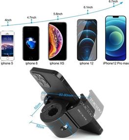 img 3 attached to 🚴 Premium Aluminum Alloy Ring-Shaped Bike Phone Holder for iPhone 12/12 Pro Max & Galaxy S9/S10 | Shockproof Mount for 3.5-7" Cellphones with 2.3-3.5" Width