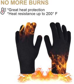 img 2 attached to 🧤 IKOCO Heat Resistant Gloves - 2Pcs Mitts for Hair Styling Tools, Curling Iron, Flat Iron, Hot-Air Brushes - Universal Fit Size