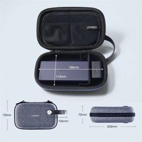 img 3 attached to 🔌 UGREEN Electronics Organizer Travel Case: Portable EVA Shockproof Bag for External Hard Drive, Power Bank Adapter, Type C Hub, USB Cable Charger, SD Card, Flash Drive, Phone