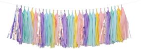 img 1 attached to 🌈 Mols Rainbow Tissue Tassel Garland DIY Kit - Pink Pastel Ombre Tassel Banner for Girls Room, Nursery, Unicorn Baby Shower Birthday Party Decorations (A29) - Revamped for Enhanced SEO