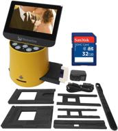📸 wolverine titan 8-in-1 20mp film to digital converter bundle: high resolution, 4.3" screen, hdmi output, worldwide voltage adapter, 32gb sd card (yellow) logo