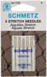 🧵 schmetz 1722 stretch needles, size 75/11, 130/705 h-s, pack of 5 (2 packs) logo