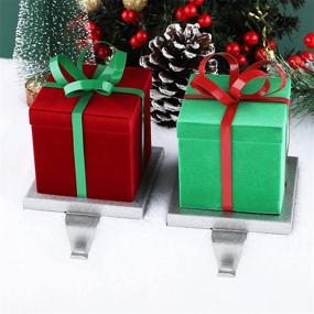 img 1 attached to URATOT Christmas Stocking Holders Decoration Seasonal Decor