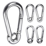 stainless carabiner spring eyelet length logo