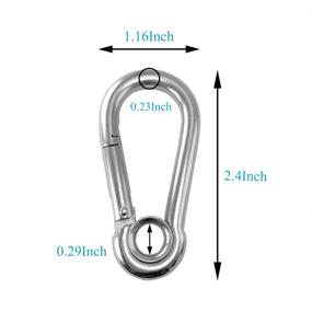 img 3 attached to Stainless Carabiner Spring Eyelet Length