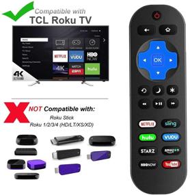 img 1 attached to 2020 Update: Universal Remote for TCL Roku TVs with 8 Channel Shortcuts for Netflix, Sling, Hulu, VUDU & More