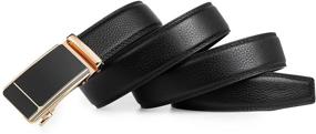 img 3 attached to Silver Men's Leather Casual Belt - Stylish Belt for Men's Accessories