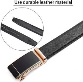 img 2 attached to Silver Men's Leather Casual Belt - Stylish Belt for Men's Accessories