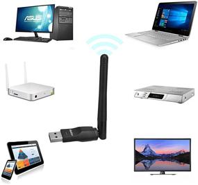 img 3 attached to 💻 IDEOLCO 150M 2.4G Wireless USB WiFi Adapter with High-Gain Antenna for Desktop/Laptop, Windows/Android/Mac Compatible