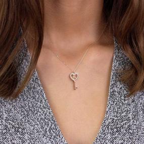img 2 attached to 💎 Stylish and Sparkling: MONOZO Gold Plated Initial Necklace with Cubic Zirconia Pendant - Perfect Gift for Women, Her, and Teen Girls on Birthdays