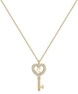 💎 stylish and sparkling: monozo gold plated initial necklace with cubic zirconia pendant - perfect gift for women, her, and teen girls on birthdays logo