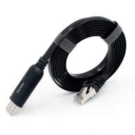 💻 ftdi chip usb console cable - essential accessory for cisco, netgear, ubiquity, linksys, tp-link routers/switches - compatible with windows, mac, linux - usb to rj45 console cable logo