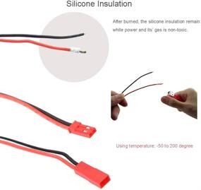 img 2 attached to 🔌 Set of 20 Pairs Silicone Battery Connectors for JST, SIM&amp;NAT 20 AWG 2 Pin Plug Female Male Connectors Wire for RCY JST, Ideal for RC Toys Battery