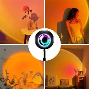 img 3 attached to 🌅 Forfire Sunset Lamp & Christmas Projector Lights - Multiple Colors, Remote Control, 16 Color Changing USB Night LED Light Projection, 180 Degree Rotation - Perfect for Photography, Bedroom Decor, and Girls' Gifts