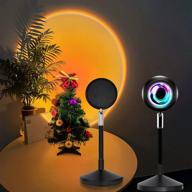 🌅 forfire sunset lamp & christmas projector lights - multiple colors, remote control, 16 color changing usb night led light projection, 180 degree rotation - perfect for photography, bedroom decor, and girls' gifts логотип