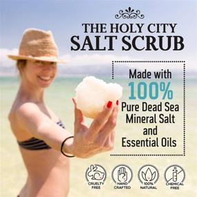 img 3 attached to 🥥 Pure Dead Sea Salt Scrub for Hands and Body - Exfoliating Body Scrub, 16 fl oz Hydrating Moisturizing Skin Care for Body Acne, Wrinkles (Coconut)