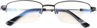 👓 alsenor progressive multifocal computer reading glasses blue light blocking reader glasses frame for men and women, black, 2.5x power logo