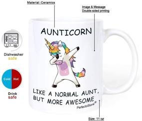 img 2 attached to 🦄 Perfectostore Aunticorn Mugs: Ideal Aunt Ever Gifts from Niece or Nephew, Perfect Birthday or Christmas Coffee Mug 11oz