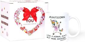 img 1 attached to 🦄 Perfectostore Aunticorn Mugs: Ideal Aunt Ever Gifts from Niece or Nephew, Perfect Birthday or Christmas Coffee Mug 11oz