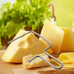 img 3 attached to 🧀 Aeon Stainless Steel Cheese Slicer/Cutter With Additional 2 Wires - Effortless and Rapid Cutting for Hard or Semi Hard Block Cheeses - Durable Kitchen Tool with Extended Wire Lifespan