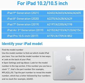 img 3 attached to 🌹 Клавиатурный чехол Rose Gold для iPad 9-го поколения с Touchpad, совместимый с iPad 9-го / 8-го / 7-го поколения с 10.2-дюймовым экраном и iPad Air 3-го поколения 2019 года / iPad Pro 10.5-дюймовый 2017 года, включая держатель для Apple Pencil.