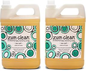 img 4 attached to 🌊 Zum Clean Laundry Soap - Sea Salt - 64 fl oz (2 Pack): Powerfully Effective and Refreshingly Scentsational!