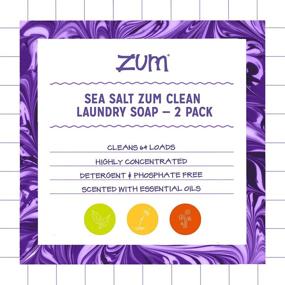 img 3 attached to 🌊 Zum Clean Laundry Soap - Sea Salt - 64 fl oz (2 Pack): Powerfully Effective and Refreshingly Scentsational!