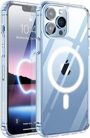 img 4 attached to 📱 SAVJN iPhone 13 Pro Clear Magnetic Case: Non-Yellowing, Slim Fit, Shockproof Protection with Magsafe Compatibility