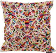 🦚 vibrant mexican design pheasant pillow case - 18" x 18" cotton linen by hgod designs логотип