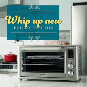 img 1 attached to 🎁 COSORI Air Fryer Toaster Oven Combo: 12 Functions, 30L Countertop Rotisserie & Dehydrator with Alexa Compatibility, Silver - Ideal Christmas Gift!