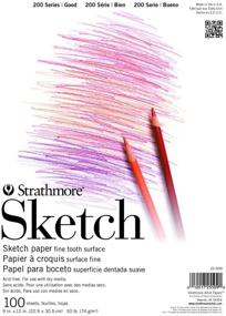 img 4 attached to 📝 Strathmore 9x12 Sketch Pad (100 Sheets) - Professional-Quality Paper for Artists