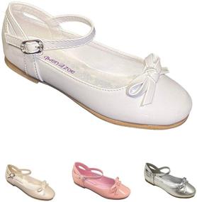 img 4 attached to Sparkling Style: Gwen Zoe Silver Weddings Holiday Girls' Shoes and Flats