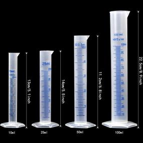 img 2 attached to 📏 Transparent Plastic Graduated Cylinders by APLANET: Enhance Precision and Accuracy in Measurements