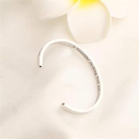 img 3 attached to Bobauna Beautiful and Bold Cuff Bangle Bracelet 💪 - Motivational Secret Message Jewelry, Inspirational Gift for Her