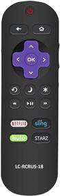 img 4 attached to Replacement LC-RCRUS-18 TV Remote Control for Sharp Roku TV Smart HDTV Models LC-43LBU591U LC-55LBU591U LC-65LBU591U LC-50LBU591U with Netflix, Sling, Hulu, and Starz Streaming Capability