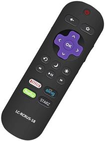 img 2 attached to Replacement LC-RCRUS-18 TV Remote Control for Sharp Roku TV Smart HDTV Models LC-43LBU591U LC-55LBU591U LC-65LBU591U LC-50LBU591U with Netflix, Sling, Hulu, and Starz Streaming Capability