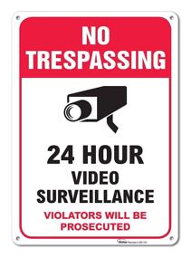 img 3 attached to Trespassing Video Surveillance Warning Aluminum