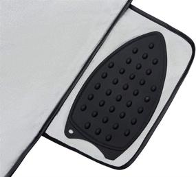 img 1 attached to 🔥 Acmebon Portable Ironing Mat: Heat Resistant with Silicone Iron Rest Pad - Thick Large Travel Ironing Blanket in Silver