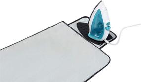 img 2 attached to 🔥 Acmebon Portable Ironing Mat: Heat Resistant with Silicone Iron Rest Pad - Thick Large Travel Ironing Blanket in Silver