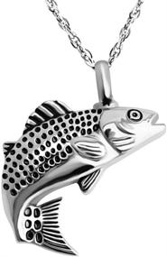 img 4 attached to Fishing for a Lasting Memorial: Fish Cremation Jewelry Keepsake Necklace