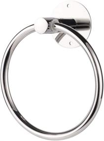 img 4 attached to 🛁 Self-Adhesive Towel Ring - Stainless Steel Rustproof Bathroom Hand Towel Holder - Wall Mount (Polished Chrome)