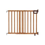 🚪 oak wood gate for hallways, doorways, and stairways - summer infant deluxe stairway simple to secure gate, 32” tall, fits openings 30” to 48” wide - ideal for babies and pets logo