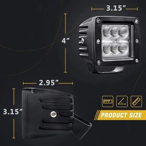 img 1 attached to 🔦 High-Performance AUTOSAVER88 4PACK LED Pods: Super Bright, Waterproof Off-Road Fog Work Lights for Motorcycle Trucks ATV Boats - 32W, 3200LM Flood