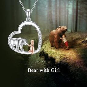 img 2 attached to 🐻 Mama Bear Necklace: A Precious Sterling Silver Gift for Daughters and Women - 18"+2" Length